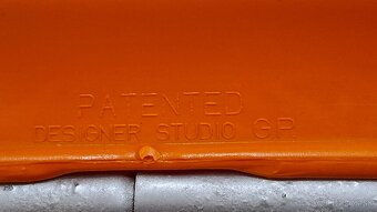 Vintage Orange Folding Space Age Chair, posledné 2 kusy - 10