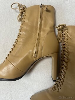Nízke kožené béžové čižmičky zn.ZARA - 10