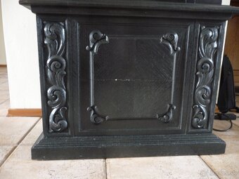 Vyrezávané drevené starožitné podlahové barokové hodiny - 10