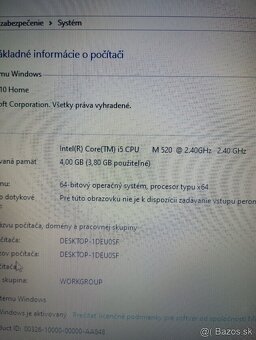 15,6" notebook Fujitsu Lifebook AH530 / 4GB/128GB TOP stav - 10