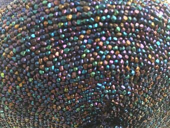 Starozitna antik vyse 100 rocna kabelka posita koralikmi - 10