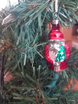 3ks starí vianoční mikulášikovia sklo 7x3,5 cm - po rodičoch - 10