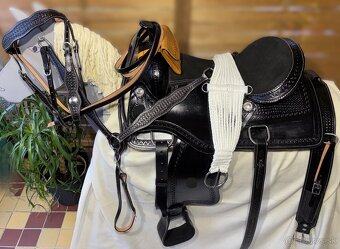 Westernový sedlový komplet 9) černý - 10