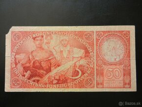 Bankovka 50 Kč 1929 a 100Kč 1931 neperforované - 10