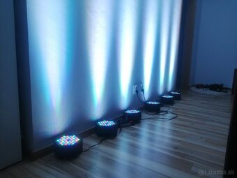 4ks led par reflektory na diaľkové ovládanie s TAŠKOU - 10