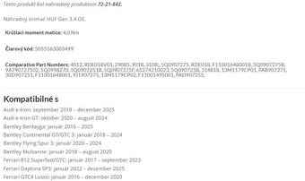 TPMS snímače tlaku Porsche, Audi, Skoda, VW - 10