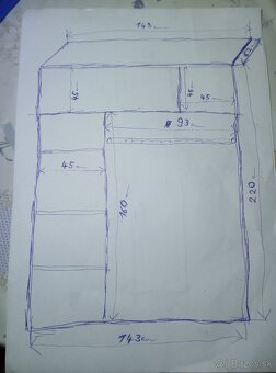 Predám šatníkovú skriňu (posuvné dvere) - 10