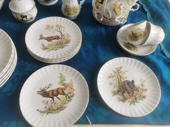 Poľovnícky set, porcelan - 10