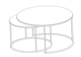 Elegantný konferenčný stolík 60 cm, čierny - 10