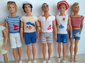 letné šaty s bodkami na bábiky barbie ken RH klobúk kabelka - 10