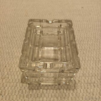 Bohemia Crystal sklenená dóza na cigarety / popolník - 10