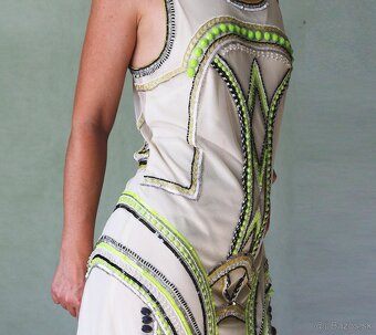 Nové smotanové šaty s korálikmi Miss Selfridge veľ.44 - 10