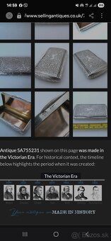 Strieborná tabatierka rok 1864 812/1000 - 10