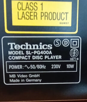 Prodám cd-TECHNICS SL-PG 400A - 10