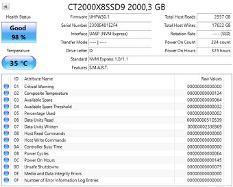 Externý SSD SanDisk / Crucial 2TB - 10