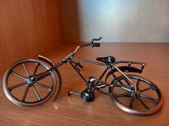 Starý kovový bicykel, dekorácia 18,5x10x8 cm - 10