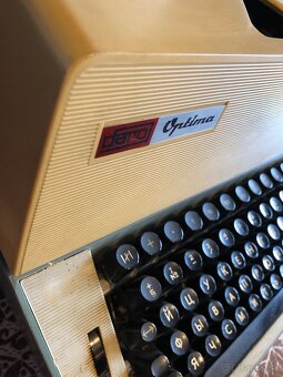 Vintage písací stroj Optima (azbuka) – plne funkčný @Stupava - 10