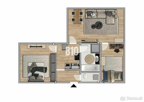 Veľký 2 izbový byt prerobený na 3 izbový - Chrenová - 10