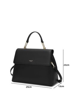 čierna kožená kabelka carlheim - nová - 10