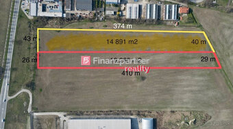Exkluzívne na predaj priemyselný pozemok o rozlohe 10265 m2 - 10