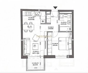 ASSENZIO – PRENAJOM – 2 IZBOVÝ BYT S BALKÓNOM 51m2 – NESTO – - 10