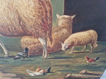 Obraz maľba na platne ovečky - 10