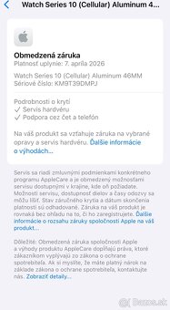 Apple Watch 10 46mm Cellular Jet Black - rok záruka - 10