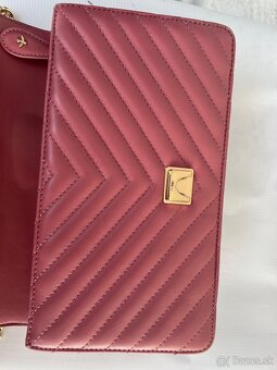 Pinko krasna kozena ruzova luxusna kabelka jedinecna farba - 10