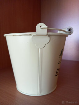 Sada 2ks kovové vedierka, obaly na kvetináče s bylinkami - 10