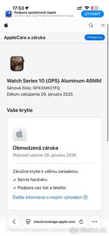 Dobrý deň Ponúkam na predaj Apple Watch 10 46mm Jet Black - 10