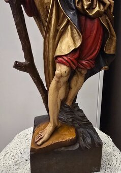 Socha sv. Krištofa s Ježiskom polychromia - 10