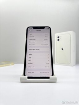 iPhone 11 WHITE TOP STAV 100% NOVÁ BATÉRIA - 10