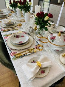 Krásna retro obedová súprava,posielam bezpečne kuriérom - 10