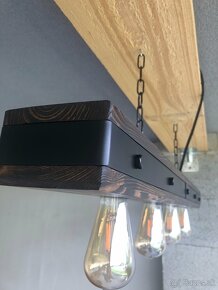 Nastenný LED drevený panel, svietidlo led svetlo - 10