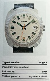 Československé mechanické vintage retro hodinky PRIM Hulk - 10