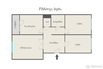3i byt BB / SÁSOVÁ / 70 m2 / LOGGIA / PEKNÝ VÝHĽAD - 10