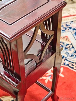 Čínske vyrezávané stolíky – pár - 10