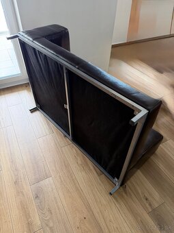 kožená sedačka s taburetkou IKEA - 10