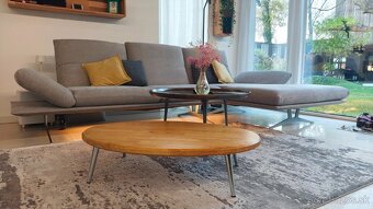 konferenčný stolík elipsa masív drevený škárovka - 10