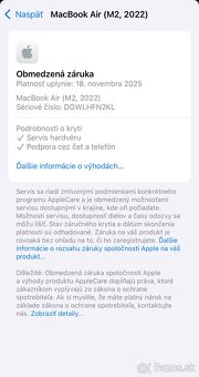 MacBook Air 13 M2 8GB 256GB - záruka, 100% zdravie - 10