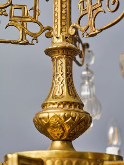 Veľký luster Art Deco na 12 žiaroviek - 10