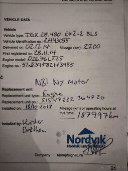 Man TGX 28.480 6x2 XXL/Motor 287 000km - 10