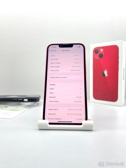 iPhone 13 RED 128GB NOVÁ BATÉRIA 100% PRÍSLUŠENSTVO - 10