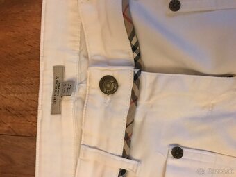 BURBERRY 100% originál white damske nohavice M/L - 10