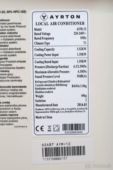 Mobilná klimatizácia Ayrton AYM-12 od Sinclair, 3.5 kW - 10