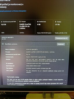 Predám PC,i5,16gb RAM DDR3,8gb grafika - 10