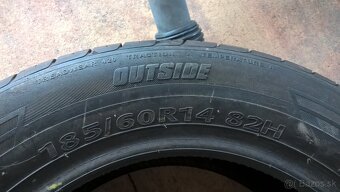 2 + 2 ks LETNÉ 185/60 R14 82H dezén cca 7 mm už od 15,-€/kus - 10
