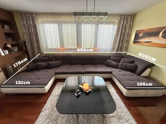 VEĽKÁ SEDACIA SÚPRAVA S TABURETKOU - 10