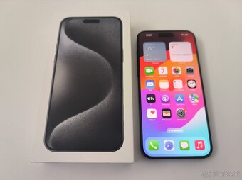 apple iphone 15 PRO 128gb Black Titanium / Batéria 96% - 10