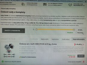 Chrómovaný činkový set v kufríku HMS STC 30 kg - NOVÝ - 10